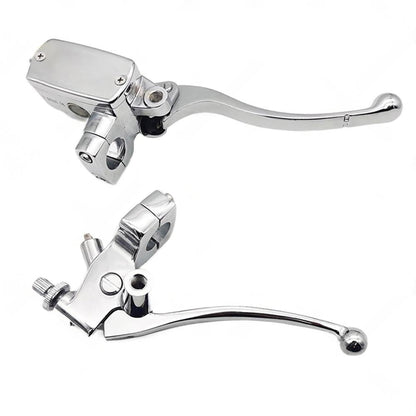 1inch Chrome Motorcycle Handlebar Hydraulic Brake Master Cylinder  and  Clutch Lever.