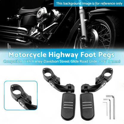 Motorcycle Highway Foot Pegs Suitable For Harley Street Glide Road Glide 1-1 4inch.