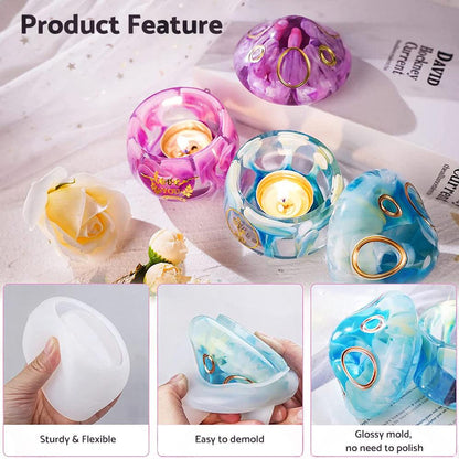 Mushroom-Shaped Jars Silicone Epoxy Resin Mold with Lid for Storage, Candy, Jewelry DIY.