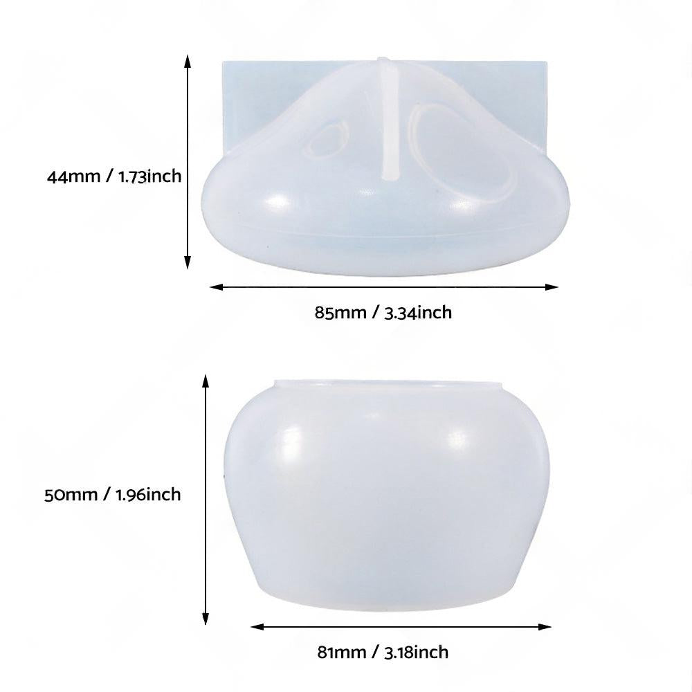 Mushroom-Shaped Jars Silicone Epoxy Resin Mold with Lid for Storage, Candy, Jewelry DIY.