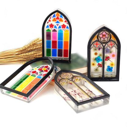 Epoxy Resin Mold Silicone Church Window Dish for Trinket Tray Jewelry Container.