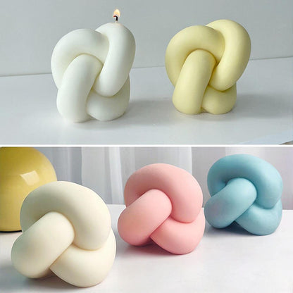 Large Spiral Knot Candle Mold Silicone for Gypsum Aromatherapy Rope Ball Twisted.