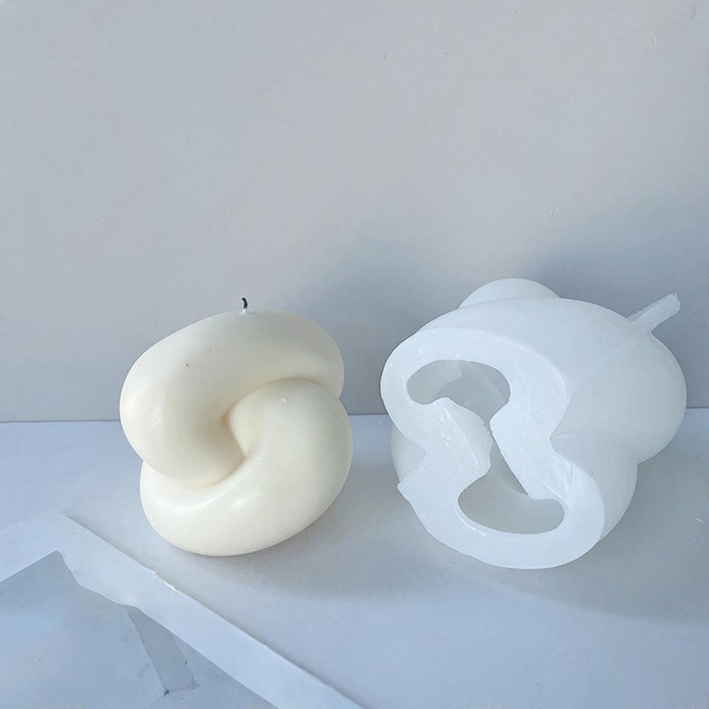 Large Spiral Knot Candle Mold Silicone for Gypsum Aromatherapy Rope Ball Twisted.