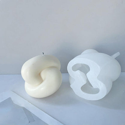 Large Spiral Knot Candle Mold Silicone for Gypsum Aromatherapy Rope Ball Twisted.