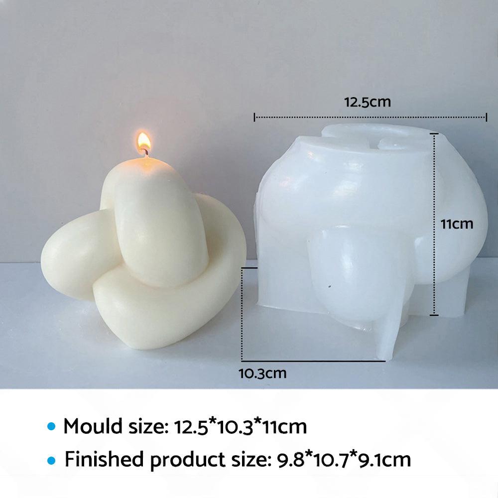 Large Spiral Knot Candle Mold Silicone for Gypsum Aromatherapy Rope Ball Twisted.