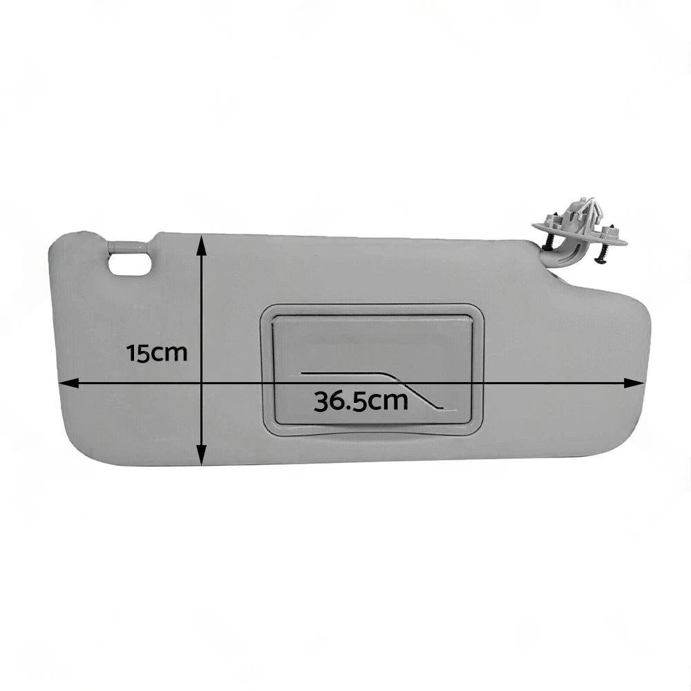 Sun Visor Pair Left & Right Suitable For Holden Barina TM 2011-2018 Grey.