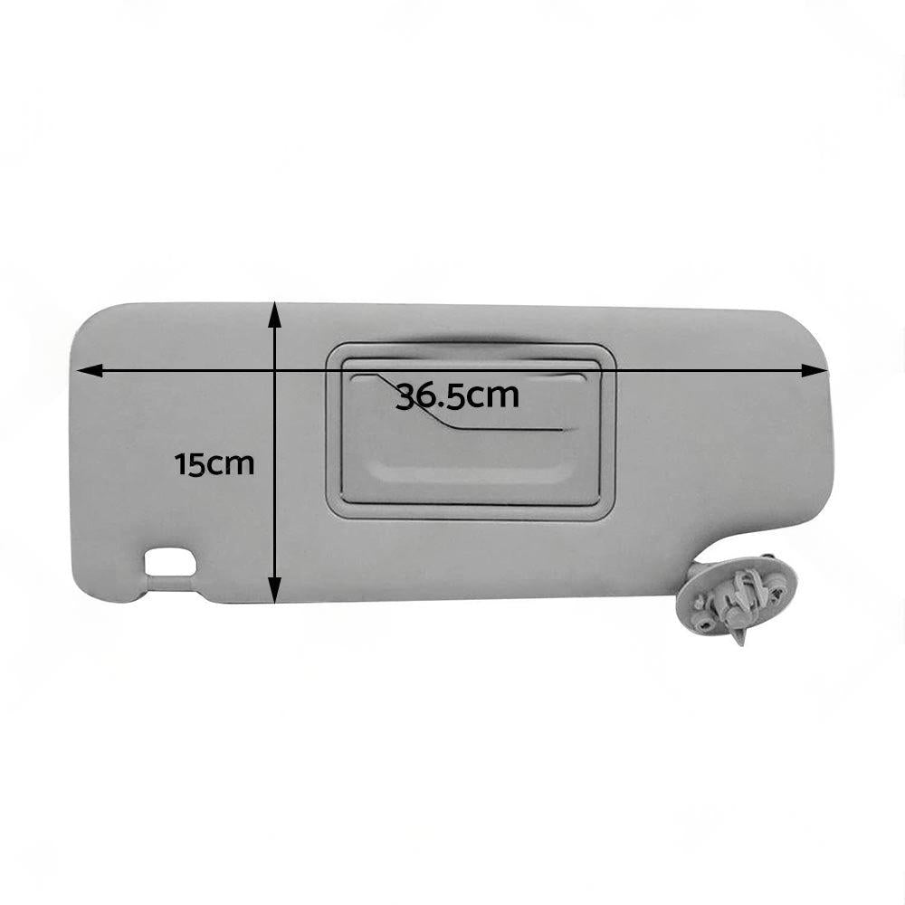 Sun Visor Pair Left & Right Suitable For Holden Barina TM 2011-2018 Grey.