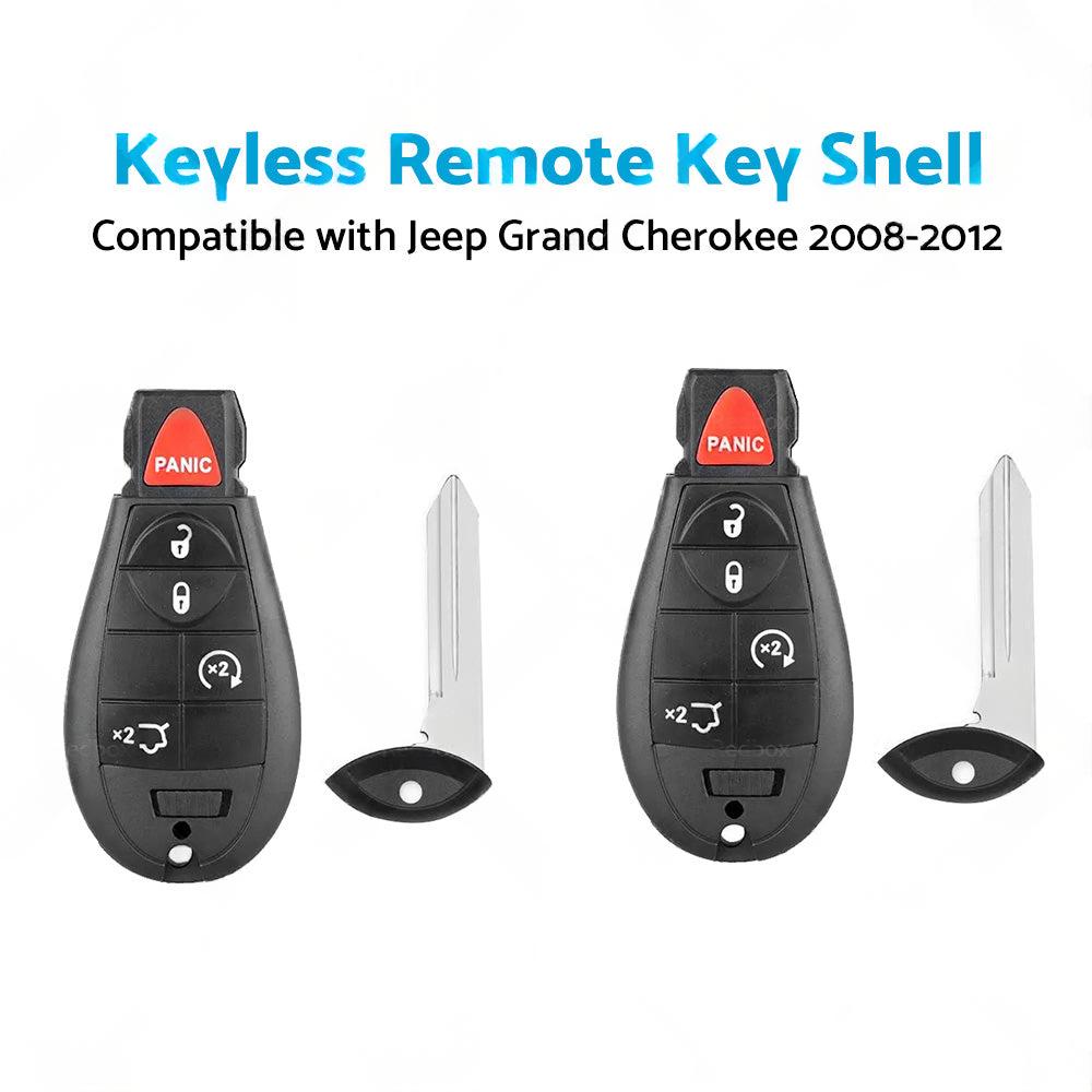 2x Keyless Remote Key Fob Shell Suitable For Jeep Grand Cherokee 2008-2012.
