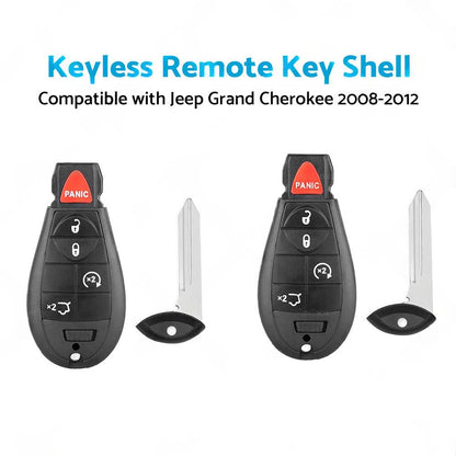 2x Keyless Remote Key Fob Shell Suitable For Jeep Grand Cherokee 2008-2012.