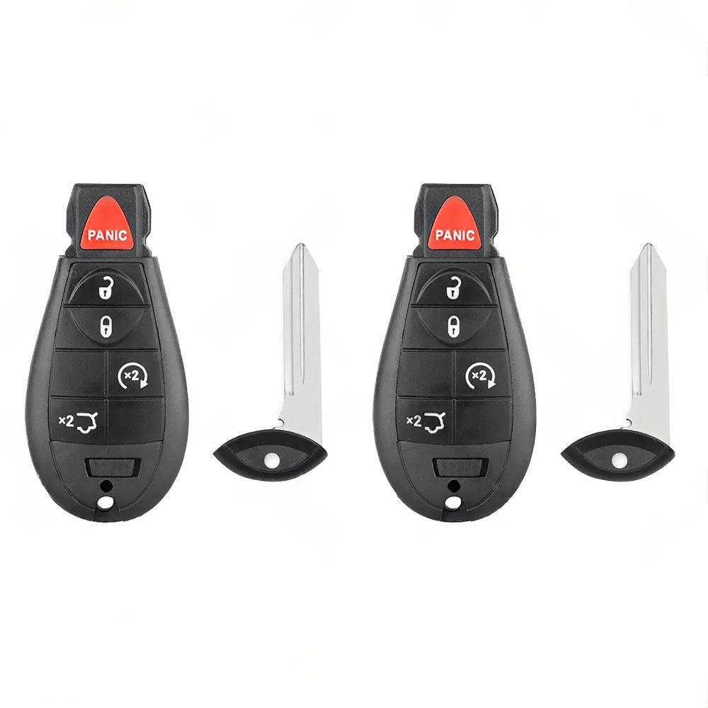 2x Keyless Remote Key Fob Shell Suitable For Jeep Grand Cherokee 2008-2012.