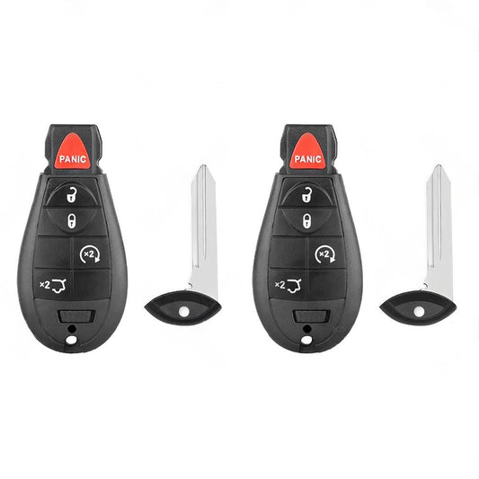 2x Keyless Remote Key Fob Shell Suitable For Jeep Grand Cherokee 2008-2012.
