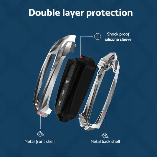 Car Key Cover Silicone Alloy Key Case Protection Suitable for Toyota Vios Yaris.