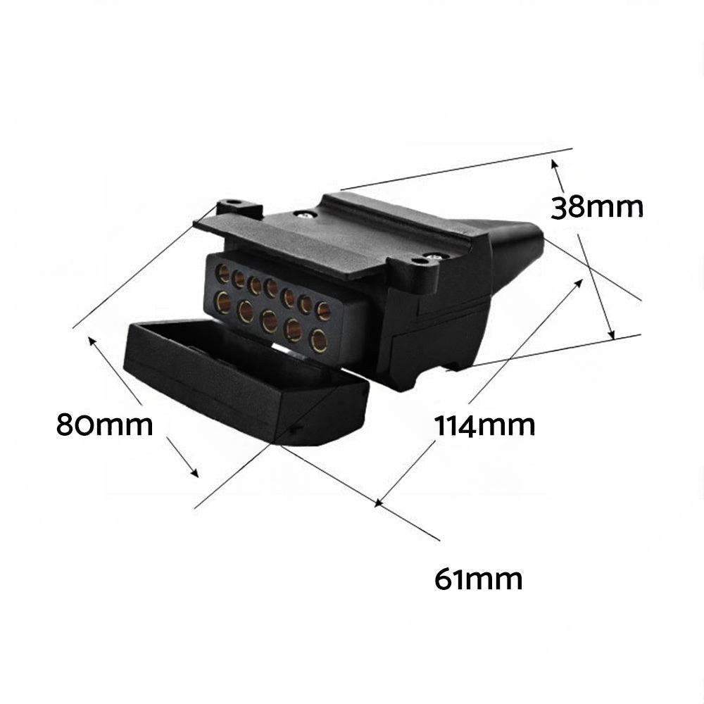 Pair 12 Pin Plug and Socket Connectors Suitable For Trailer Camper Caravan 4WD.