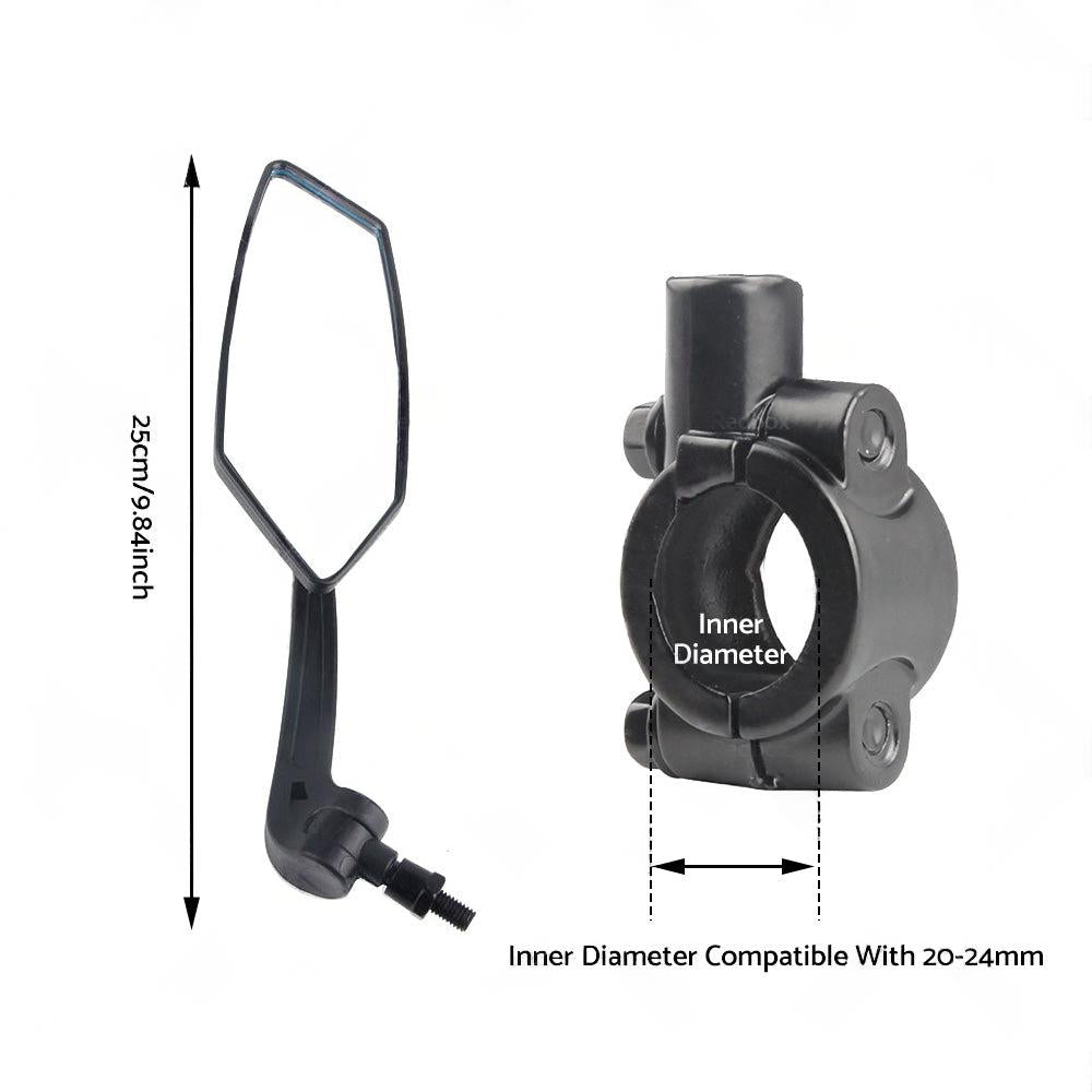 Bicycle Handlebar Rearview Mirrors Rectangle Back Mirror Suitable For Bike & Cycle.