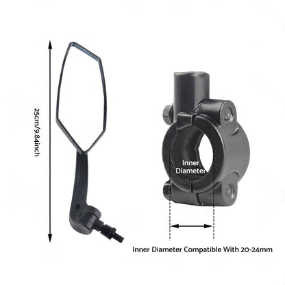 Bicycle Handlebar Rearview Mirrors Rectangle Back Mirror Suitable For Bike & Cycle.