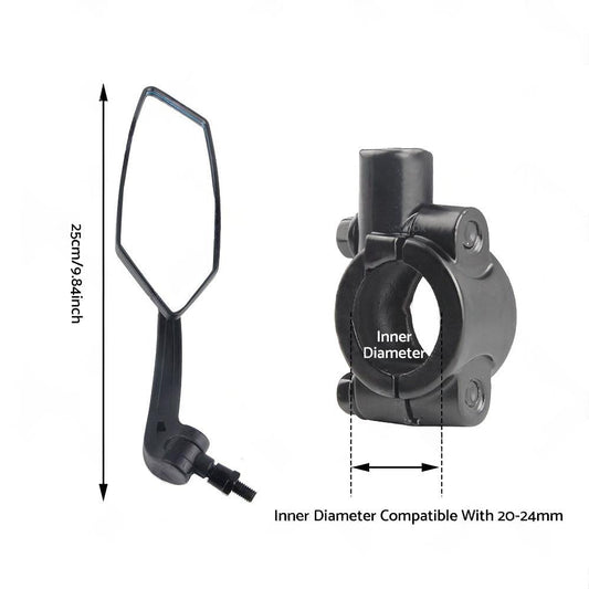 Bicycle Handlebar Rearview Mirrors Rectangle Back Mirror Suitable For Bike & Cycle.