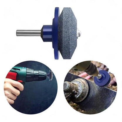 Lawn Mower Blade Sharpener Rotary Stone Grindstone Sharpening Drill Tool.