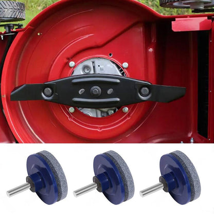 Lawn Mower Blade Sharpener Rotary Stone Grindstone Sharpening Drill Tool.