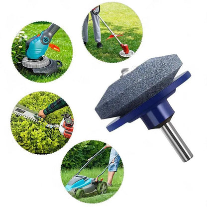 Lawn Mower Blade Sharpener Rotary Stone Grindstone Sharpening Drill Tool.