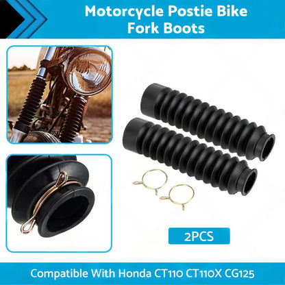 2PCS Postie Bike Fork Boots Boot Gaiter Suitable For Honda CT110 CT110X CG125.