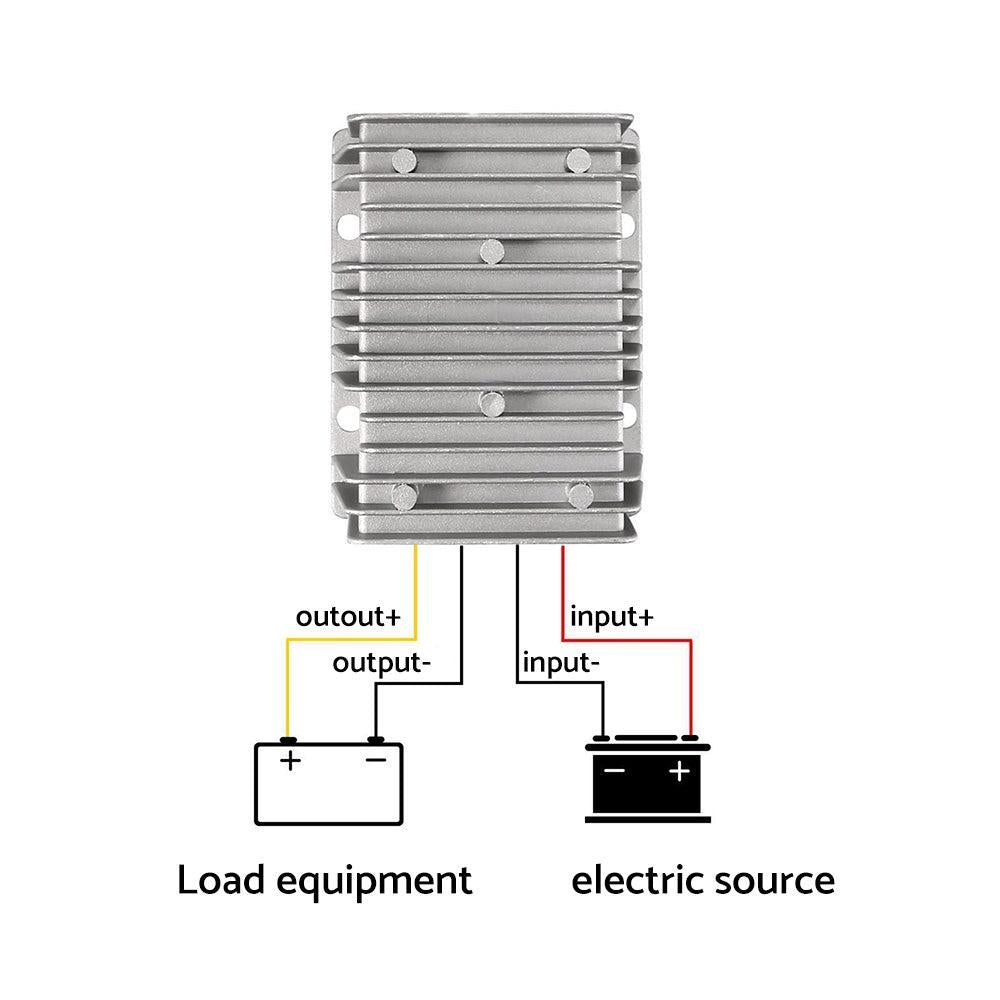 Waterproof DC 12V to DC 48V 8A Step-Up Booster Power Converter Regulator.