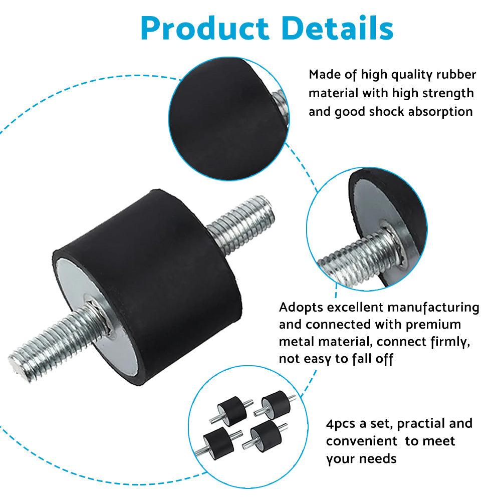 Car Bobbin 30*40mm 4PCS M10 Rubber Shock Absorber Anti Vibration Isolator Mounts.