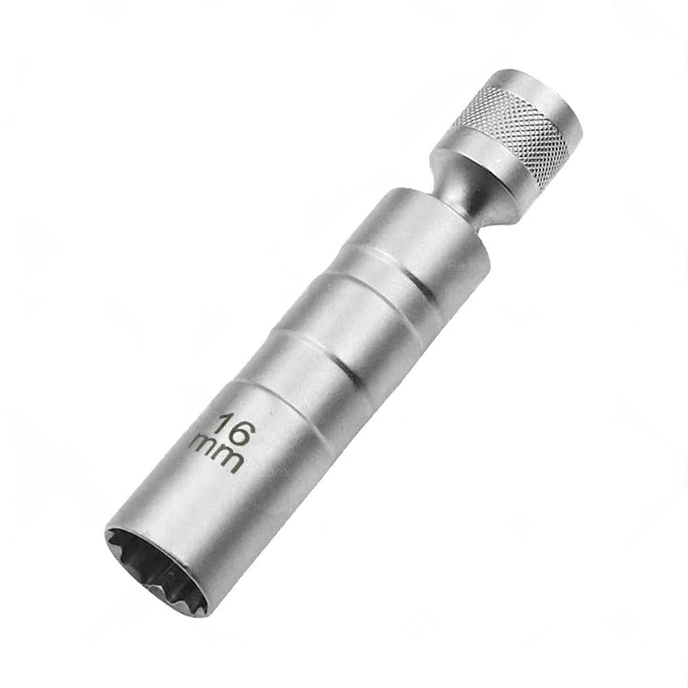 14/16mm Thin Wall Magnetic Swivel Spark Plug Socket 12 Point Removal Tool Suitable For Automotive Engine Maintenance.