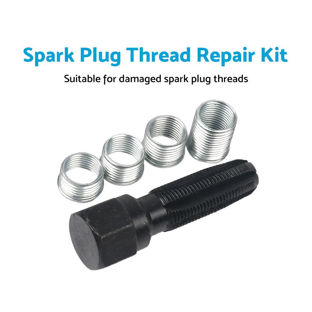 4 Inserts Helicoil Thread Reamer Tap Repair  and  14MM Spark Plug Repair Kit.