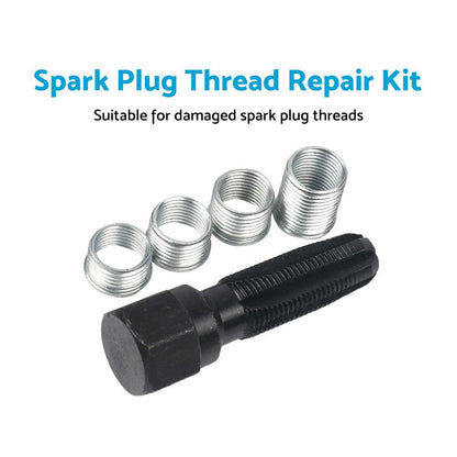 4 Inserts Helicoil Thread Reamer Tap Repair  and  14MM Spark Plug Repair Kit.