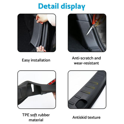 Rear Bumper Guard Trunk TPE Protector Cover Suitable For Tesla Model Y 22-23.