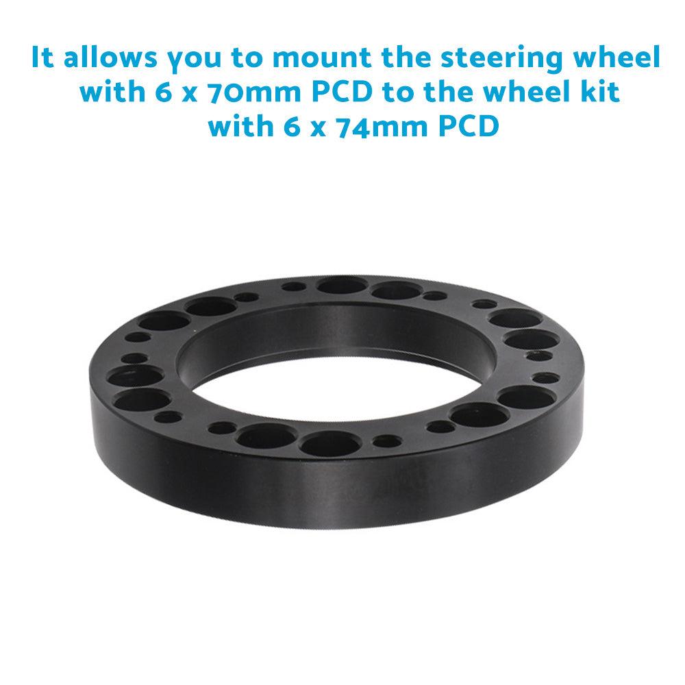 Black Steering Wheel Hub Adapter Spacer Suitable For MOMO to NARDI Quick Release.