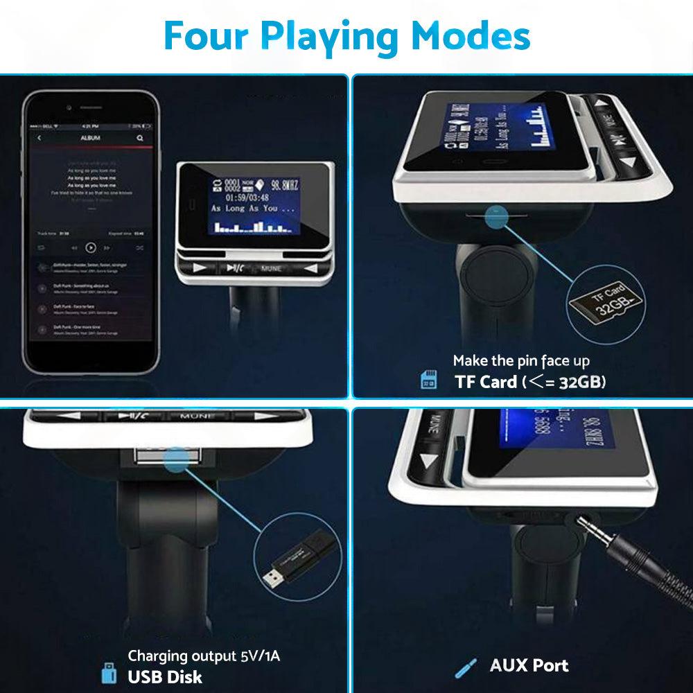 Handsfree Wireless Bluetooth-compatible Car FM Transmitter MP3 Player USB Charge.