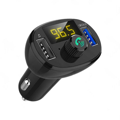 Bluetooth-5. 0 Radio Car Kit Wireless FM Transmitter Dual USB Charger MP3 Player.