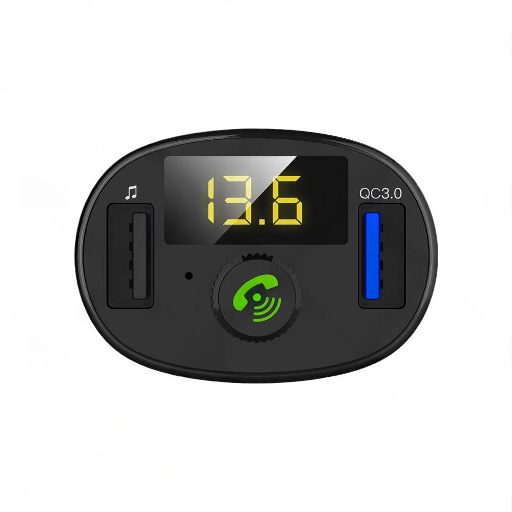 Bluetooth-5. 0 Radio Car Kit Wireless FM Transmitter Dual USB Charger MP3 Player.