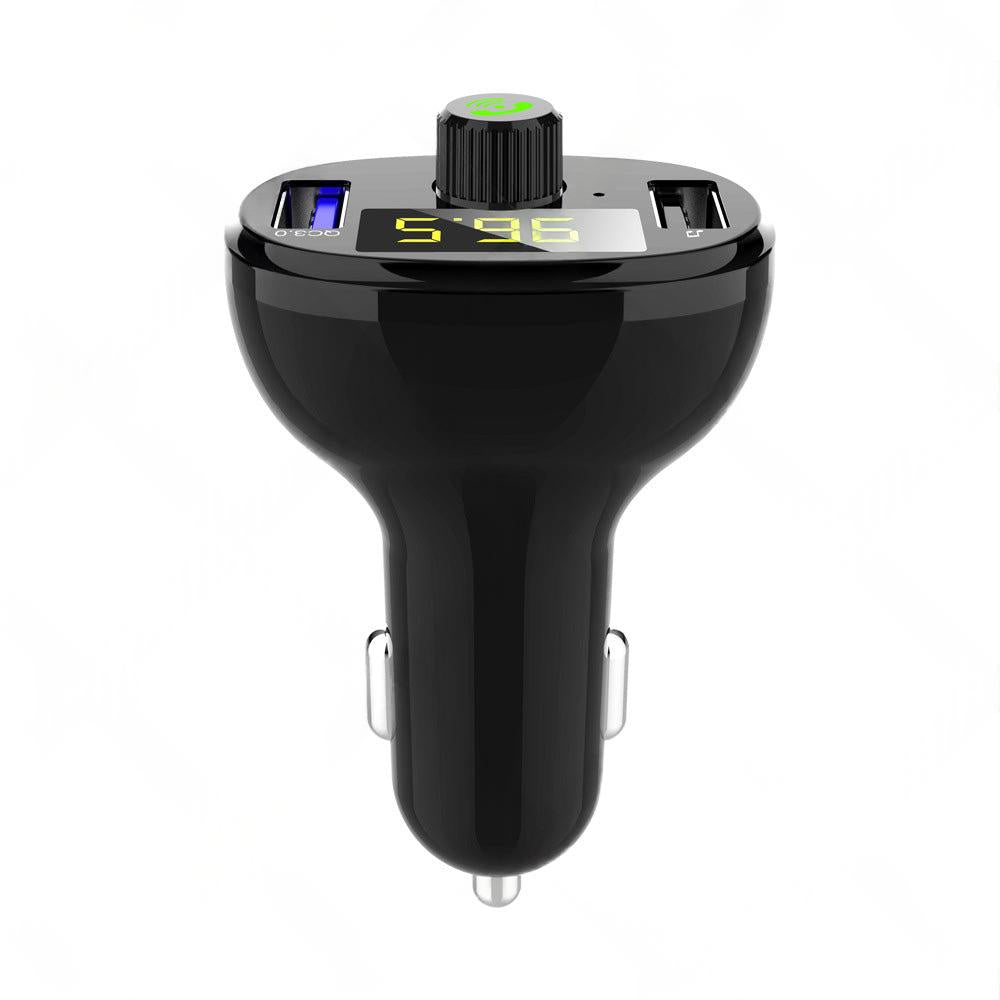 Bluetooth-5. 0 Radio Car Kit Wireless FM Transmitter Dual USB Charger MP3 Player.