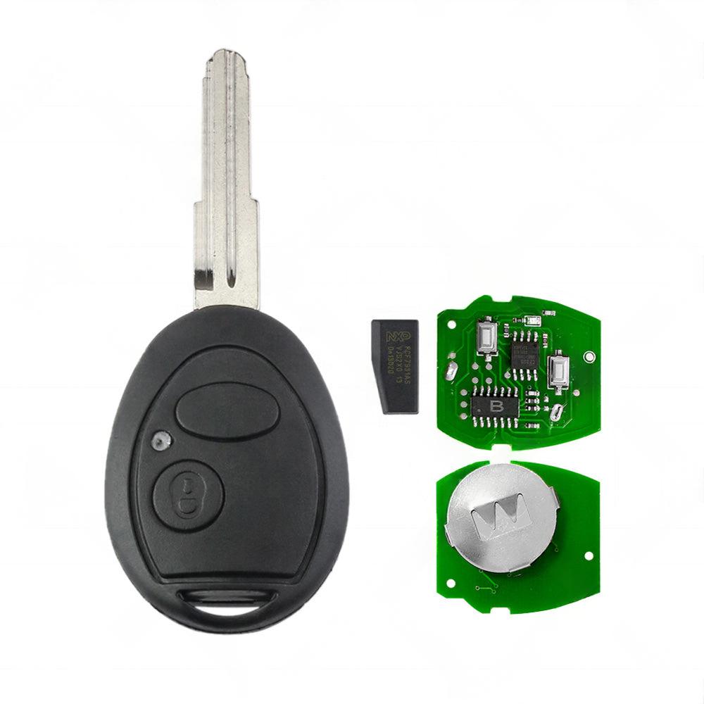 2 Button Remote Key Fob 433MHz ID73 Suitable For Land Rover Discovery 2 99-04.
