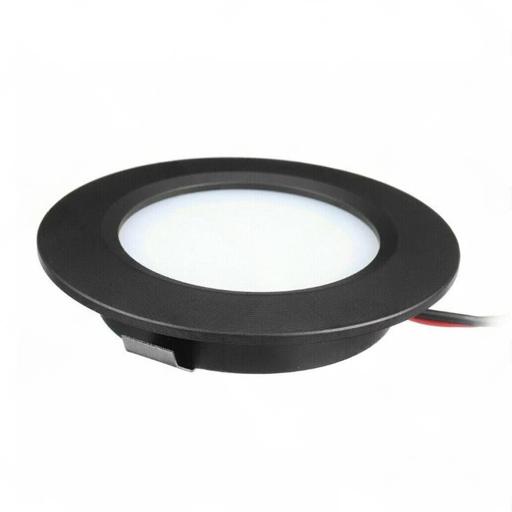 4/6x 12V Dimmable Spot Lights Suitable For Caravan & Boat Black Downlight Warm White AU.