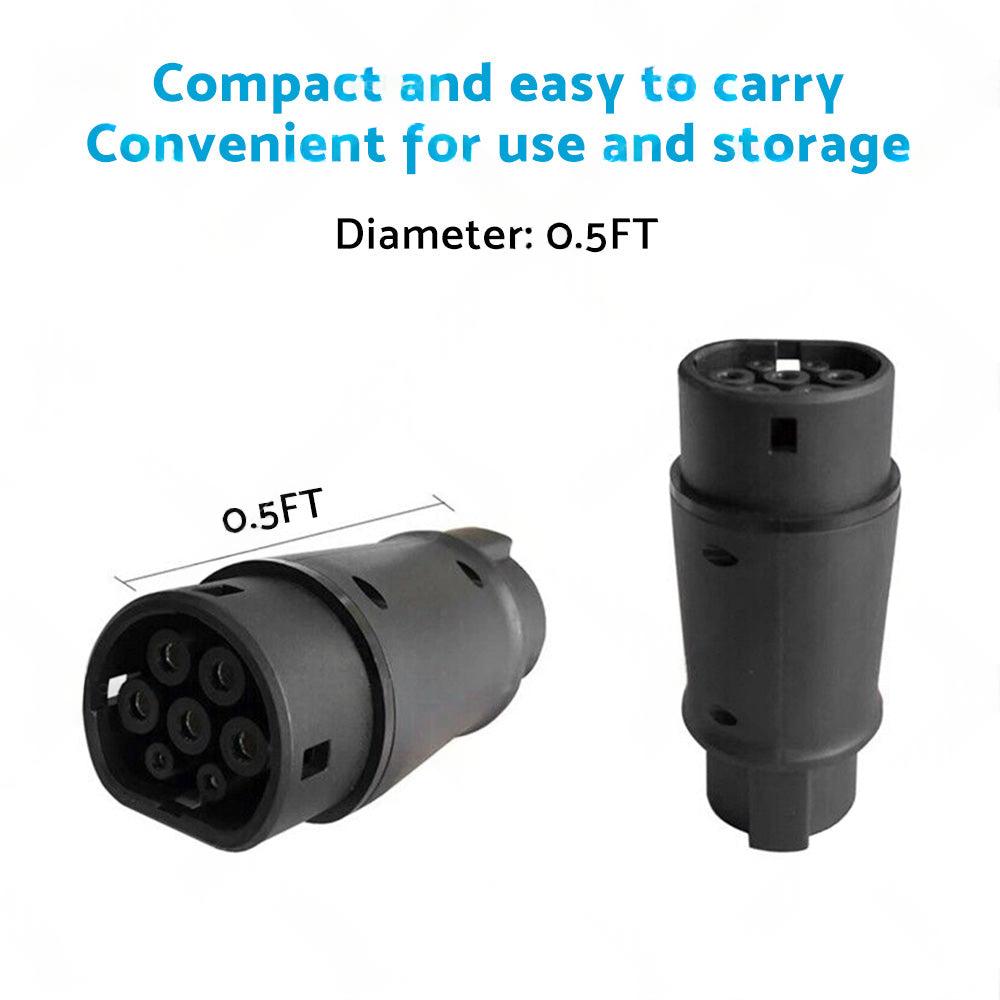EVSE EV Adaptor 32A J1772 Type 1 to Type 2 Plug EV Adapter, Electric Cars V A3Y2.