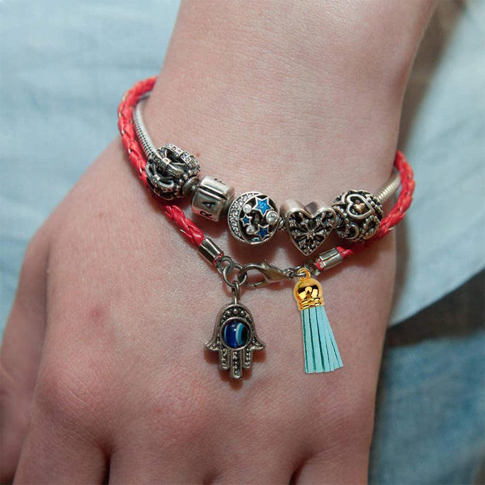 250PCS Keychain Ring Tassels Bulk Colored Leather Tassel Pendants Jewelry DIY.