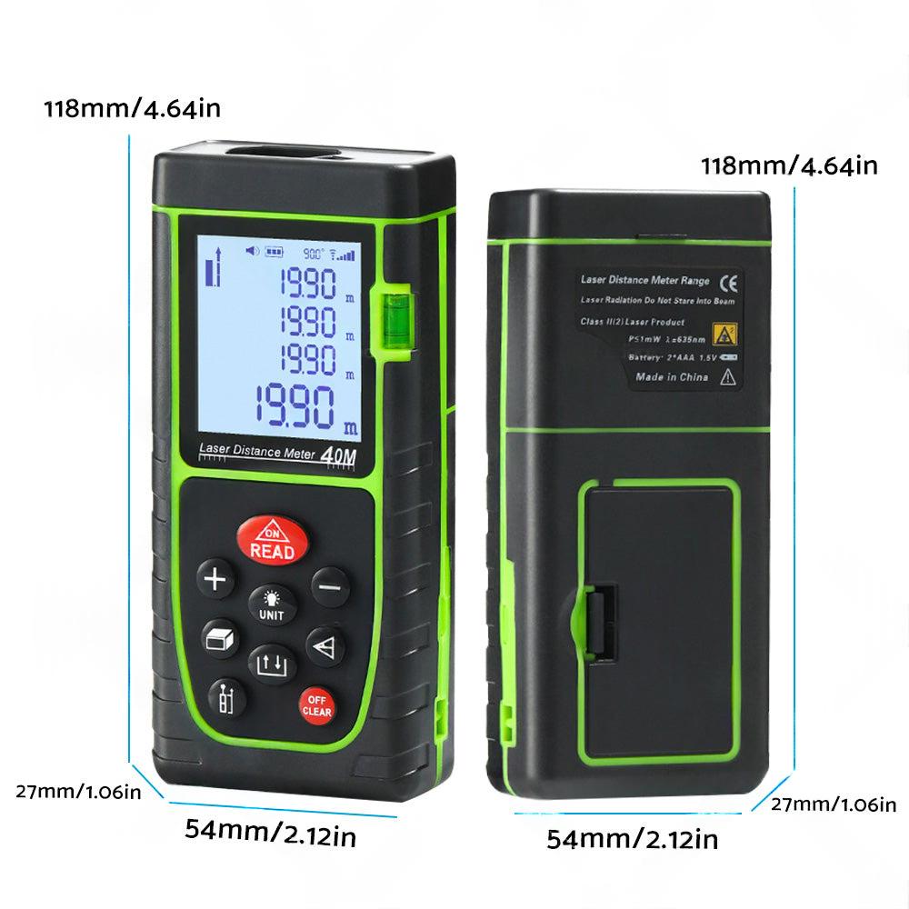 40m Handheld Digital Laser Distance Meter Finder Measure Tape Range Finder Tools.