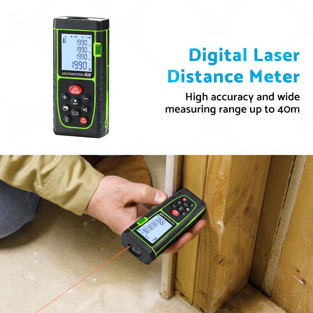 40m Handheld Digital Laser Distance Meter Finder Measure Tape Range Finder Tools.