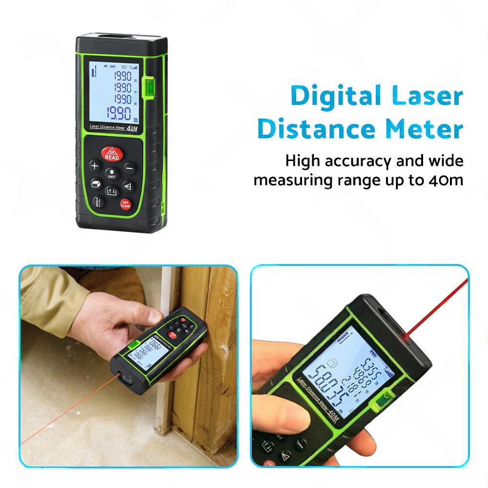 40m Handheld Digital Laser Distance Meter Finder Measure Tape Range Finder Tools.