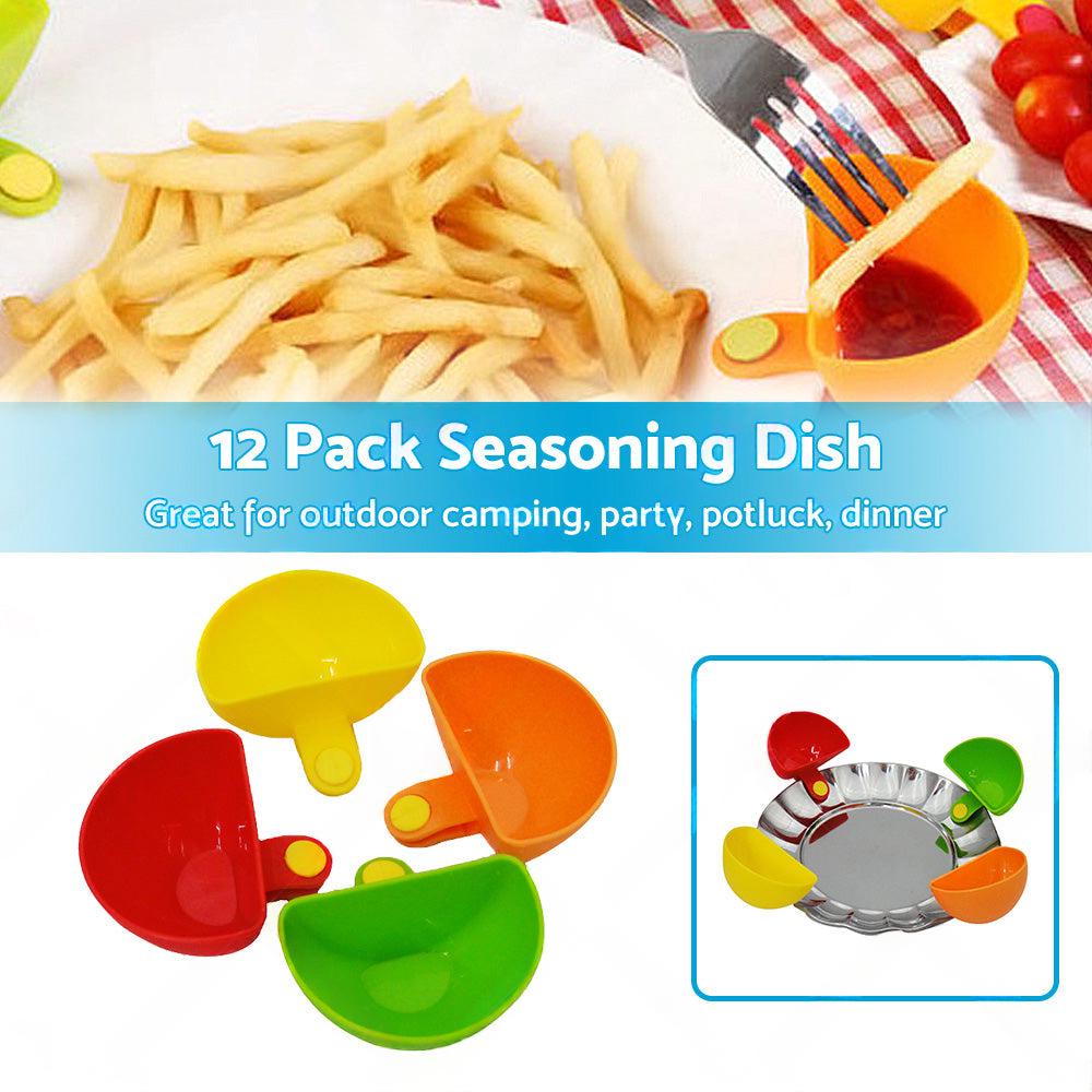 12 Pack Plastic Dip Clip Bowl Plate Holder Plate Clip Holders Dish Chip.