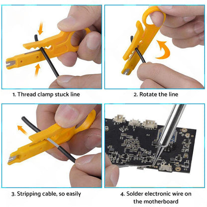 15IN1 Soldering Iron Kit 60W Electronics Welding Tool Adjustable Temperature AU.