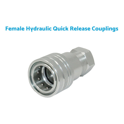Pair Hydraulic Quick Release Coupling 1 or 2 Inch BSP Suitable For Tractor Loader Male & Female Set