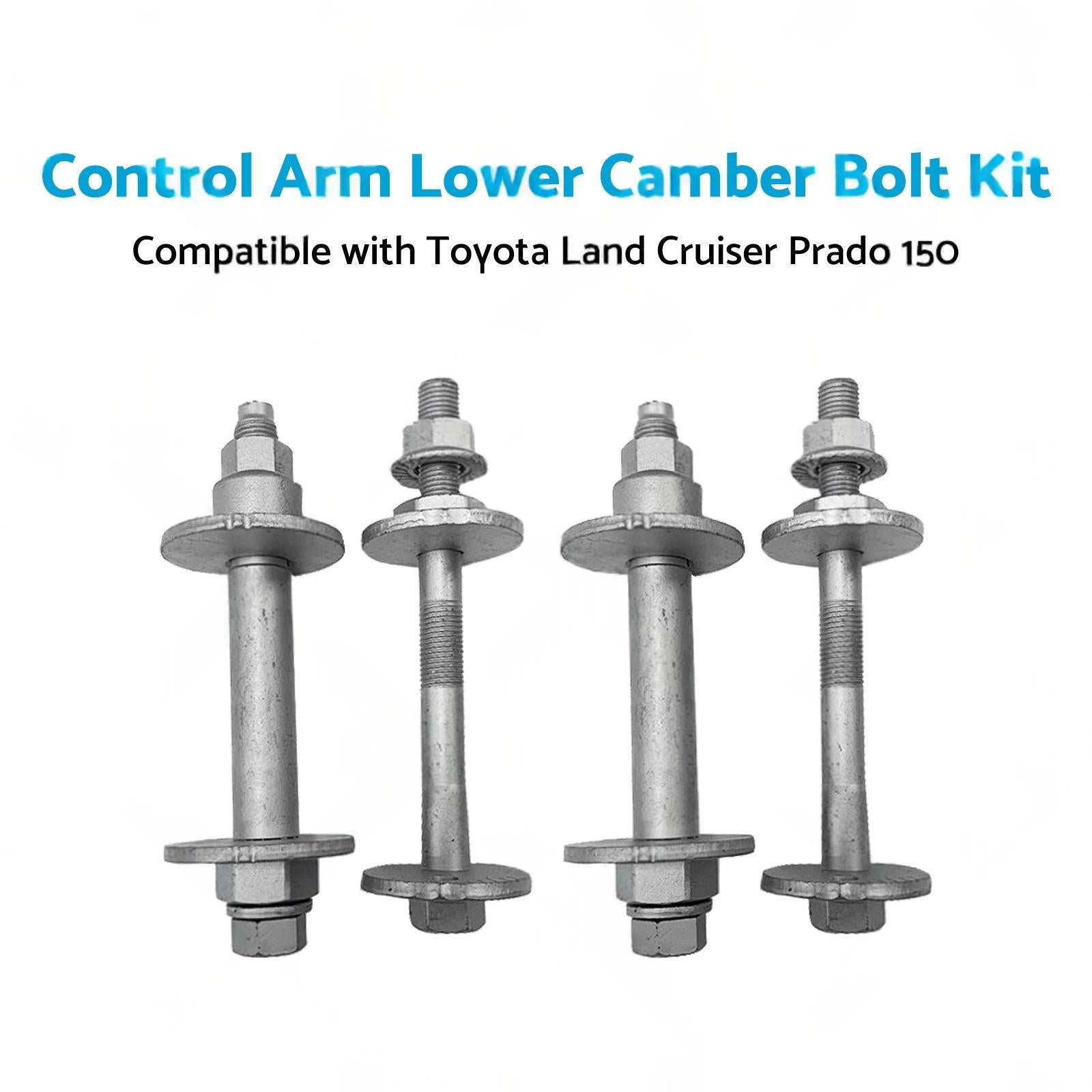 4x Control Arm Lower Camber Bolt Kit Suitable for Toyota Land Cruiser Prado 150.