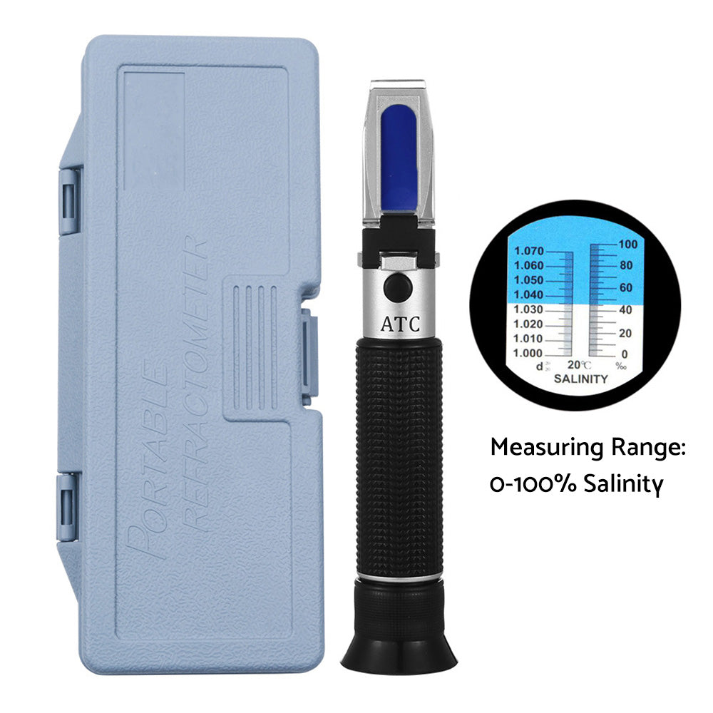 0-100percent Salinity Refractometer Meter Aquarium Sea Salt Water Tester for Aquarium.