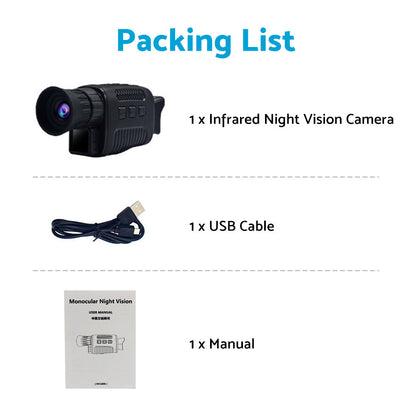 IR Night Vision Monocular 5X Zoom Telescope Digital Camera Hunting HD Video 1080.