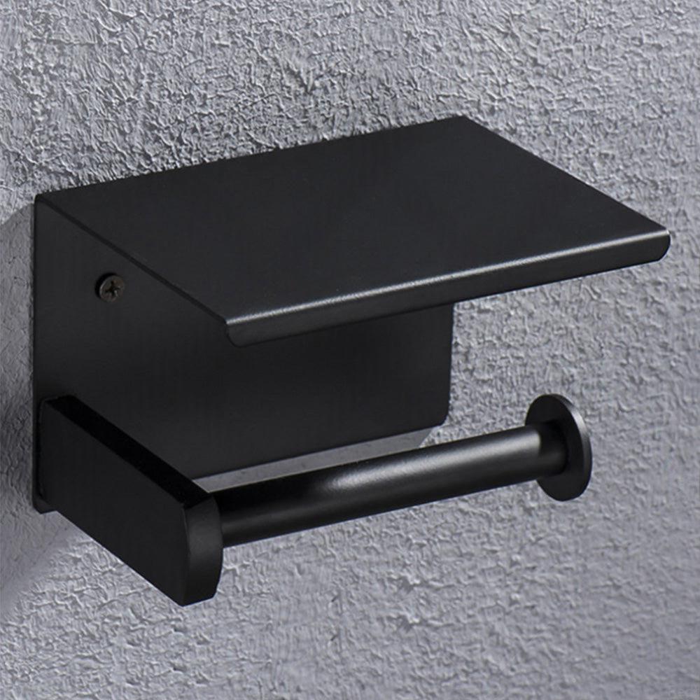 2x Stainless Steel Toilet Paper Roll Holder With Storage Hook & Phone Shelf for Bathroom.