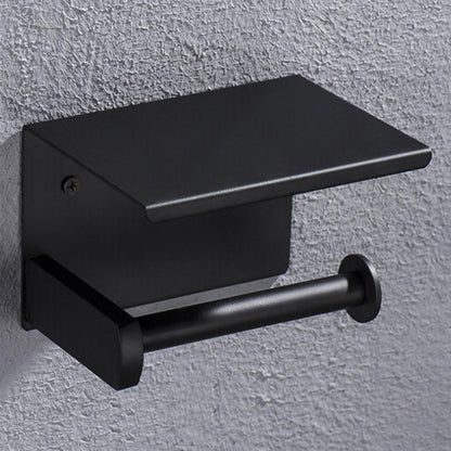 2x Stainless Steel Toilet Paper Roll Holder With Storage Hook & Phone Shelf for Bathroom.